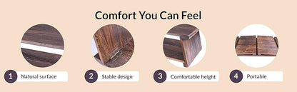 ODOXIA Floor Table for Tea Rituals | Altar Table for Meditation, Mindfulness & More | Low Japanese Floor Platform Chabudai Style | for Sitting On The Floor | Stable Wood Folding Design | Journaling