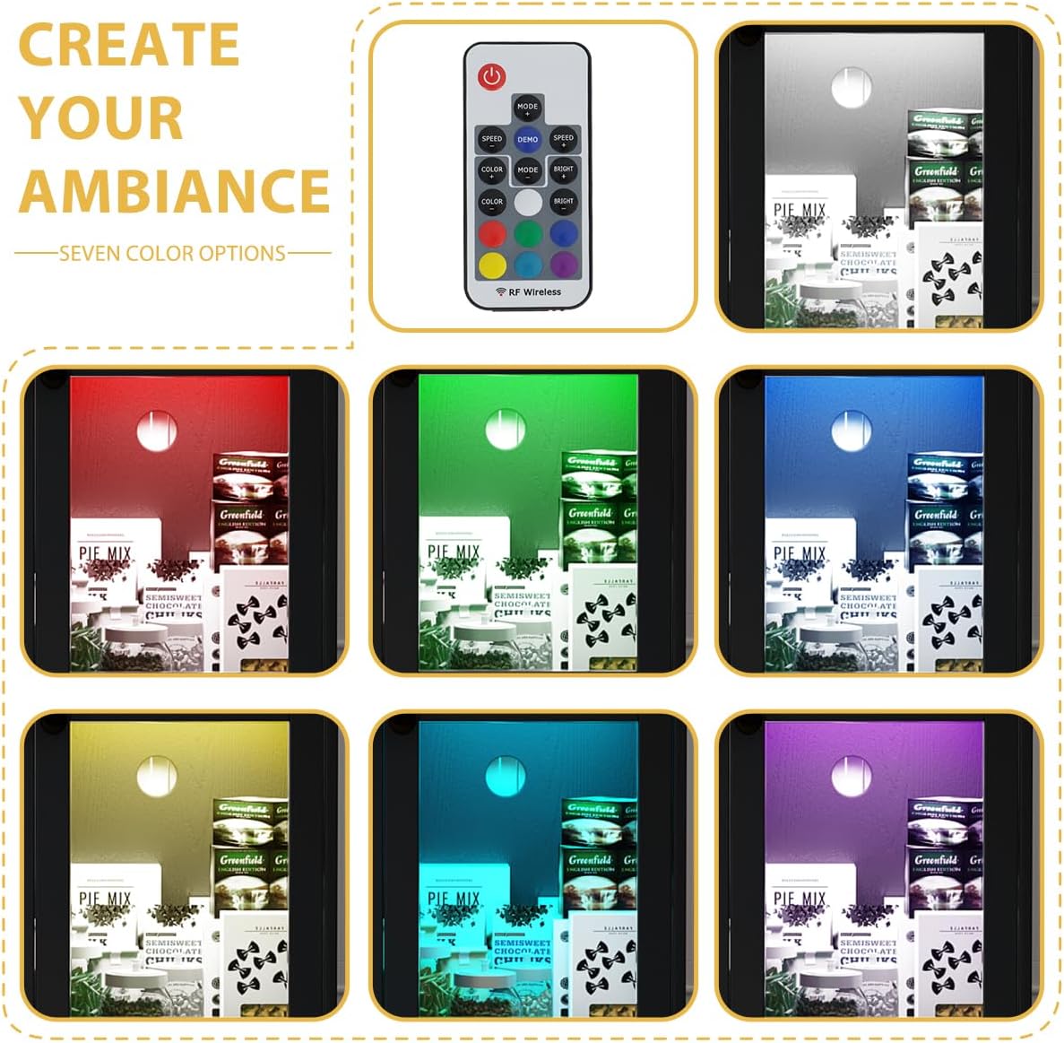COCO DESIGN Small Wine Cabinet with Glass Doors, Modern Liquor Bar Cabinet with LED Light for Alcohol, Farmhouse Buffet Coffee Sideboard with Storage for Kitchen, Black