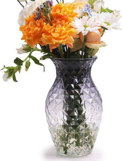 Vase for Flowers Small Glass Vases for Home Decor Table Centerpieces Living Room Bedroom Bookshelf Kitchen Modern Office Wedding Decoration Vintage Flower Vases Red White