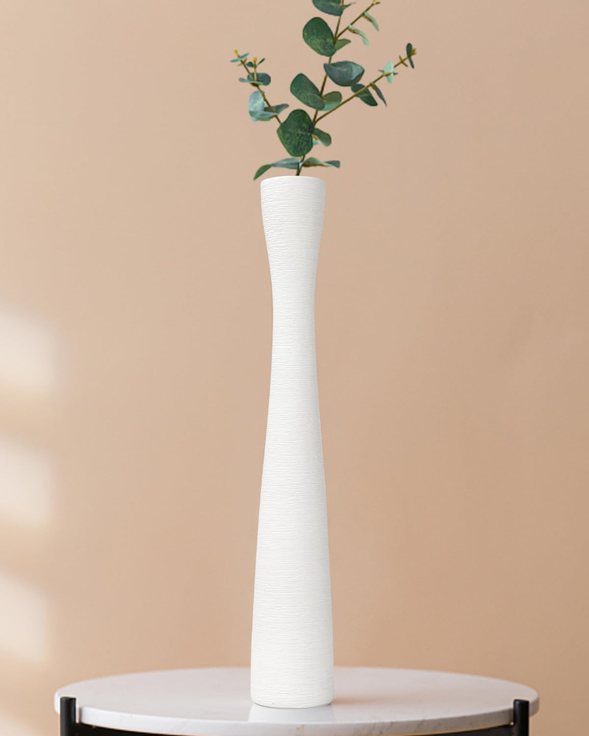 Tall Gold Vase, 16.5 Inch Skinny Flower Vases, Handmade Ceramic Vase Modern Minimalist Style for Living Room,Home,Office,Centerpiece,Table,Wedding Party